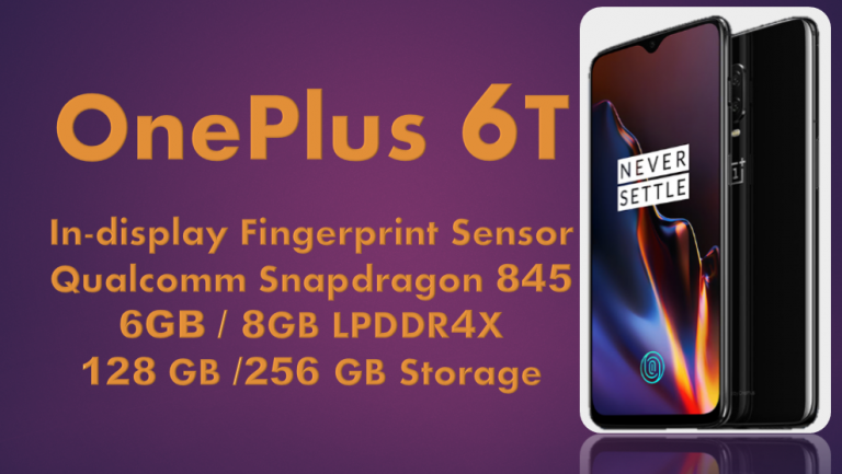 OnePlus 6T – In-display Fingerprint Sensor | No 3.5mm Jack